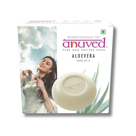 Anuved Aloe Vera Soap with Vitamin E Soap - 125g - Pack of 1