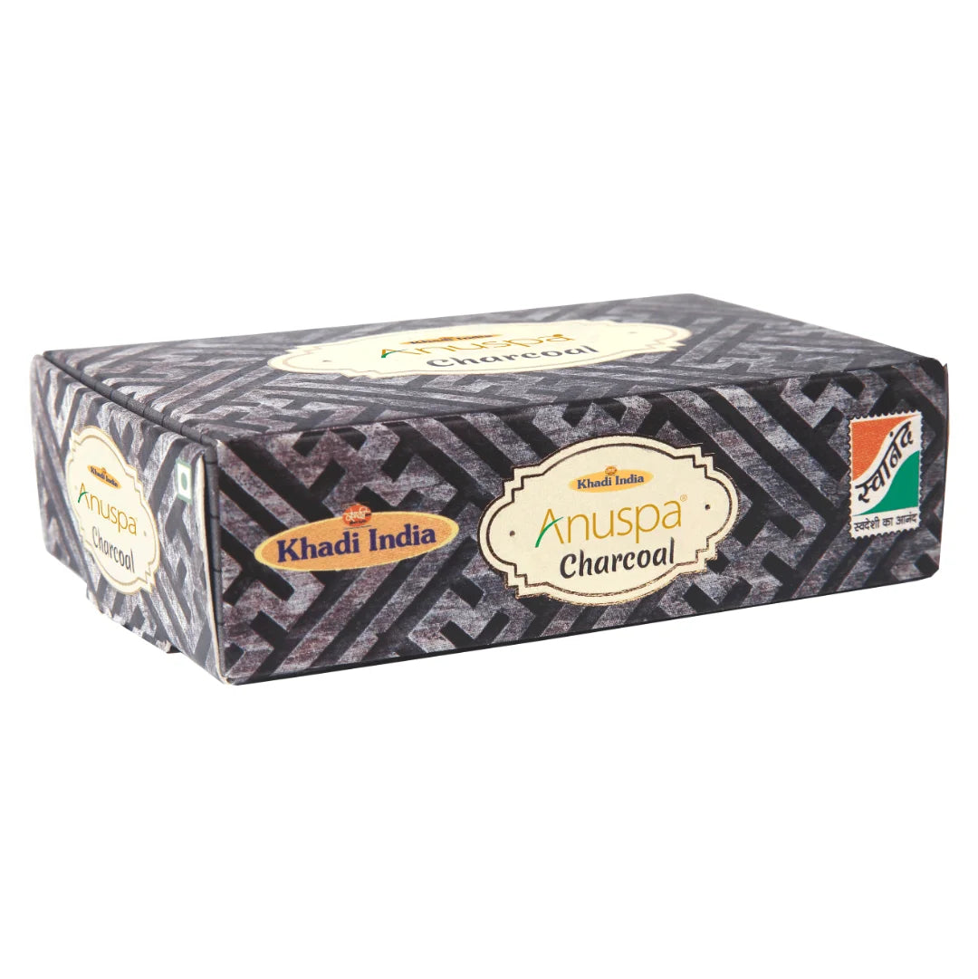 Anuspa Khadi Handcrafted Herbal Charcoal Soap for smoother & brighter look 125gms