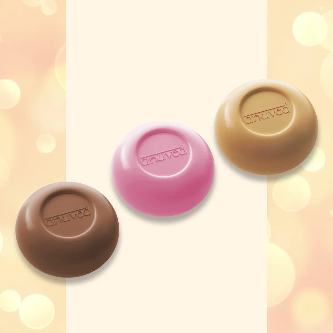 Anuved Shubhechha Gift Set contains Utane, Chandanam & Pahadi Gulab Herbal Soaps- 125g each (Set of 3)