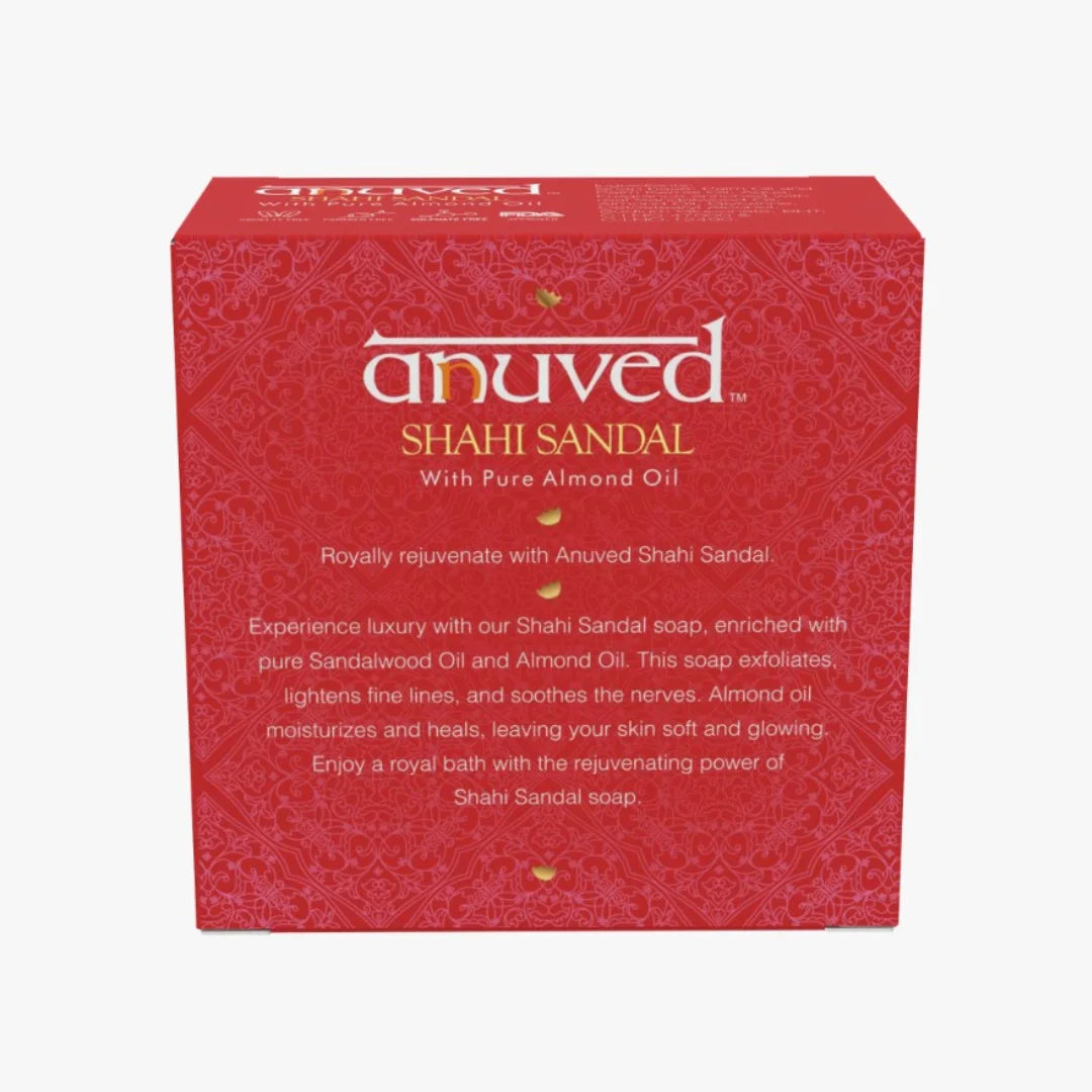 Anuved Shahi Sandal [Chandan] Soap - 125g - Pack of 1