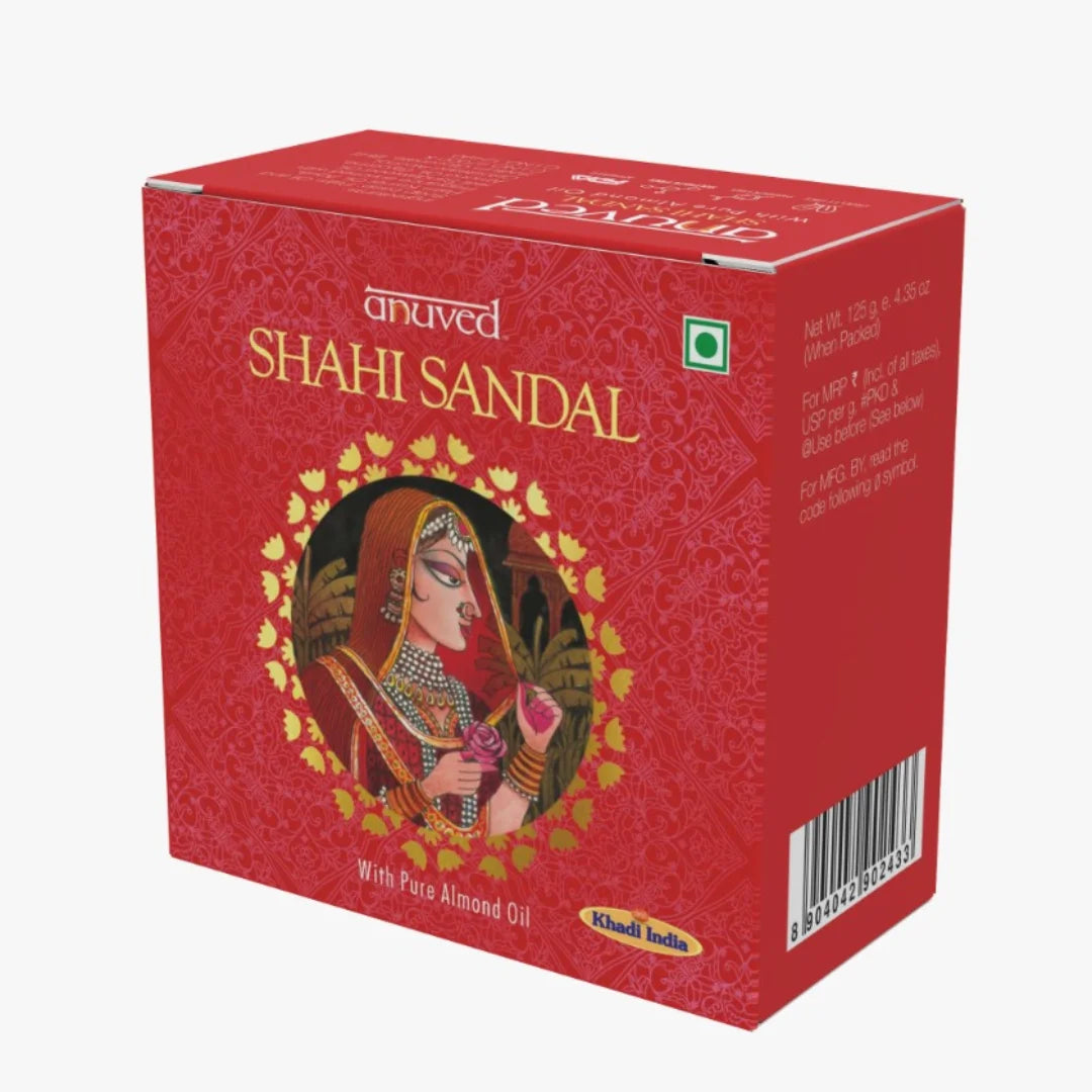 Anuved Shahi Sandal [Chandan] Soap - 125g - Pack of 1