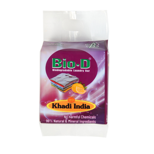 Bio-D green Laundry Bar is tough on dirt and soft on fabric as well as hands. Brightens your clothes as new, consumes less water & saves Marine Life 800gms (200gm X 4 N)
