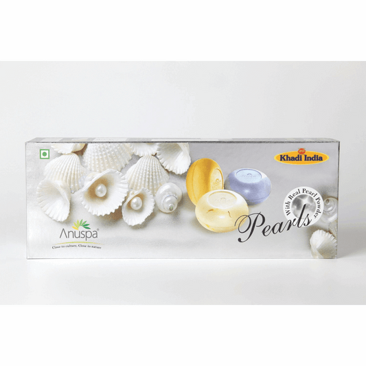 Anuspa Pearl Gift Pack contains Kesar [Saffron] & Milk, Sandal [Chandan] and Lavender- 125g each (Set of 3)