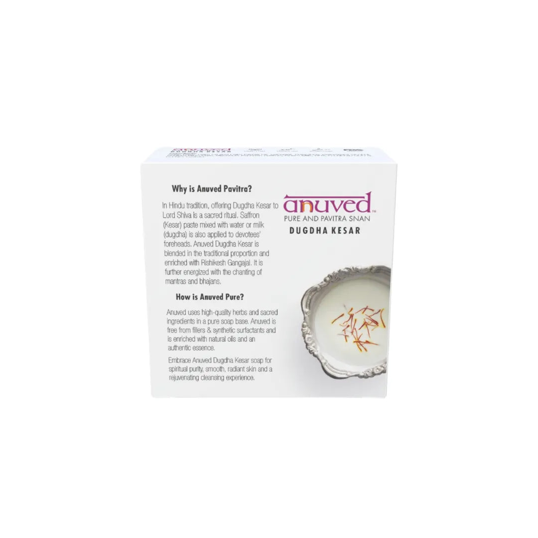 Anuved Dugdha Kesar [Saffron] Soap - 125g - Pack of 1