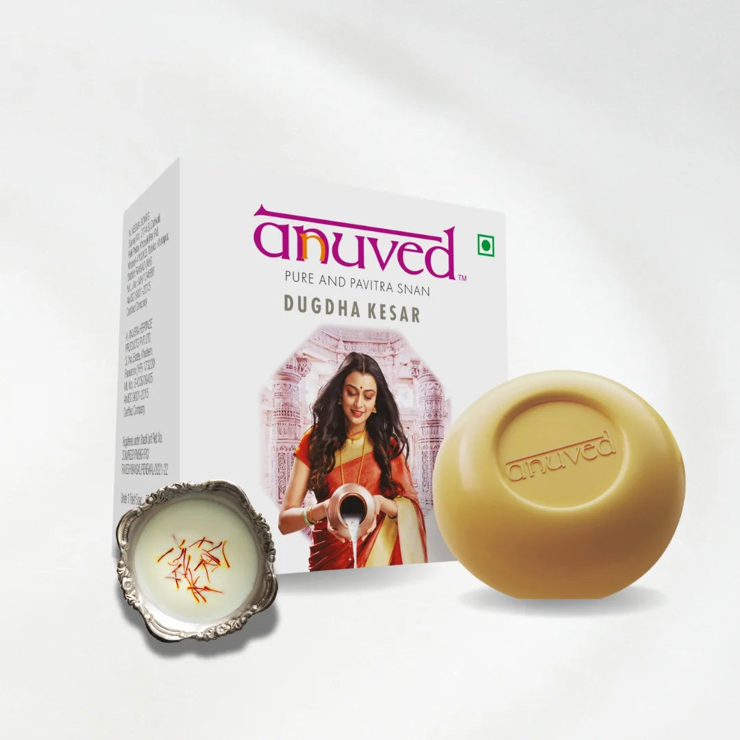 Anuved Dugdha Kesar [Saffron] Soap - 125g - Pack of 1