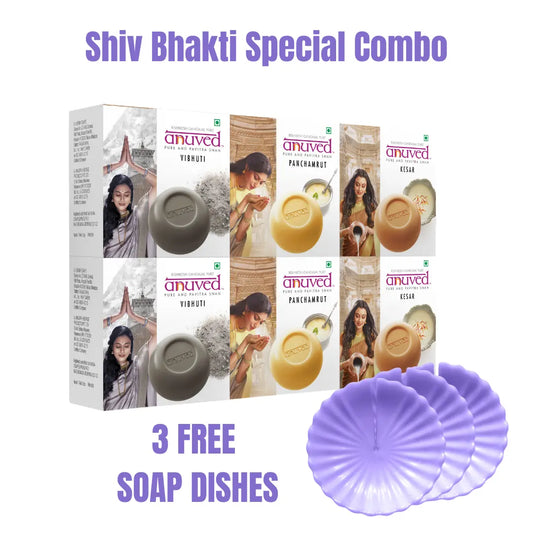 Anuved Shiv Bhakti Combo - Pack of 6 | 125g each | Enriched with Rishikesh Gangajal amidst Mantra Chants