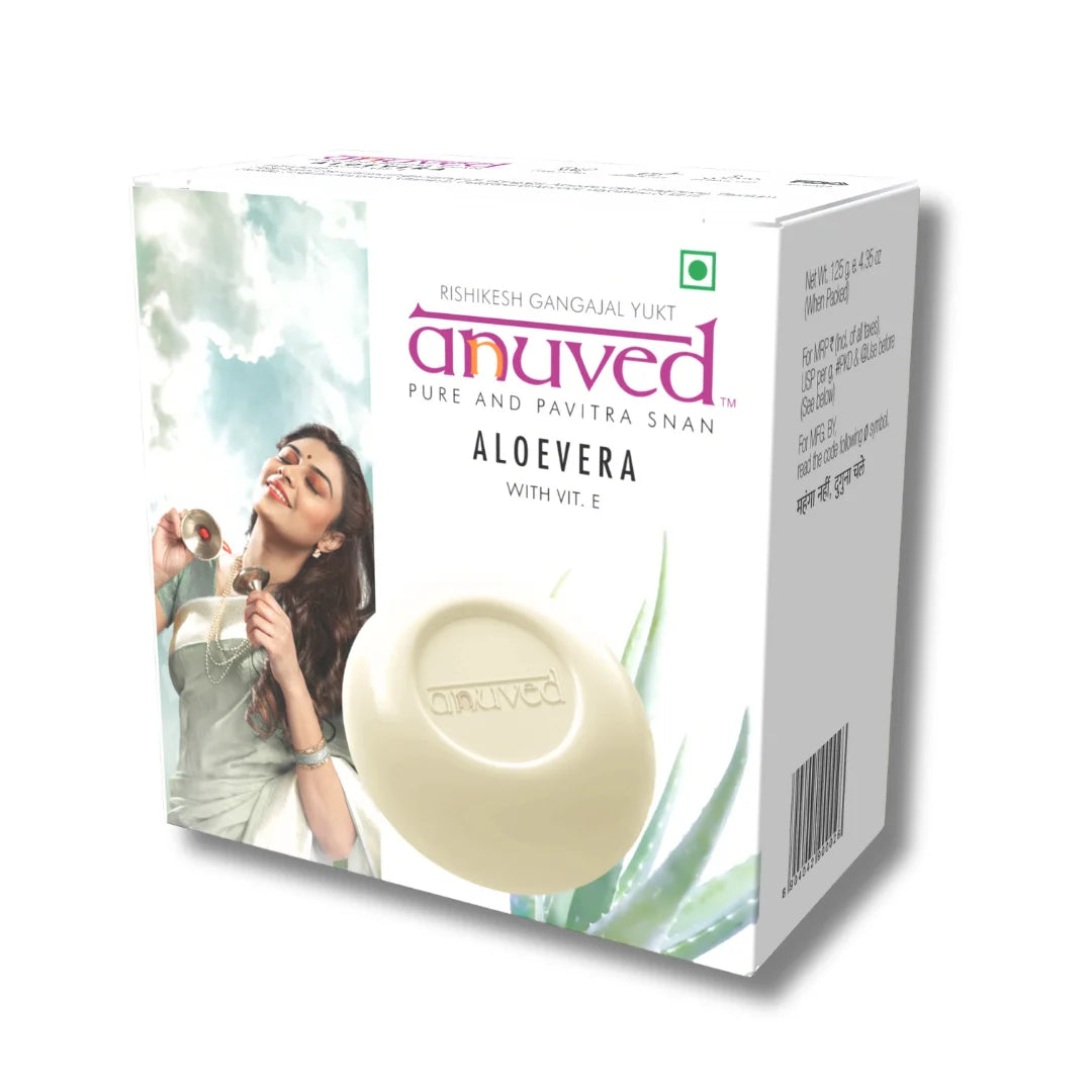 Anuved Aloe Vera Soap with Vitamin E Soap - 125g