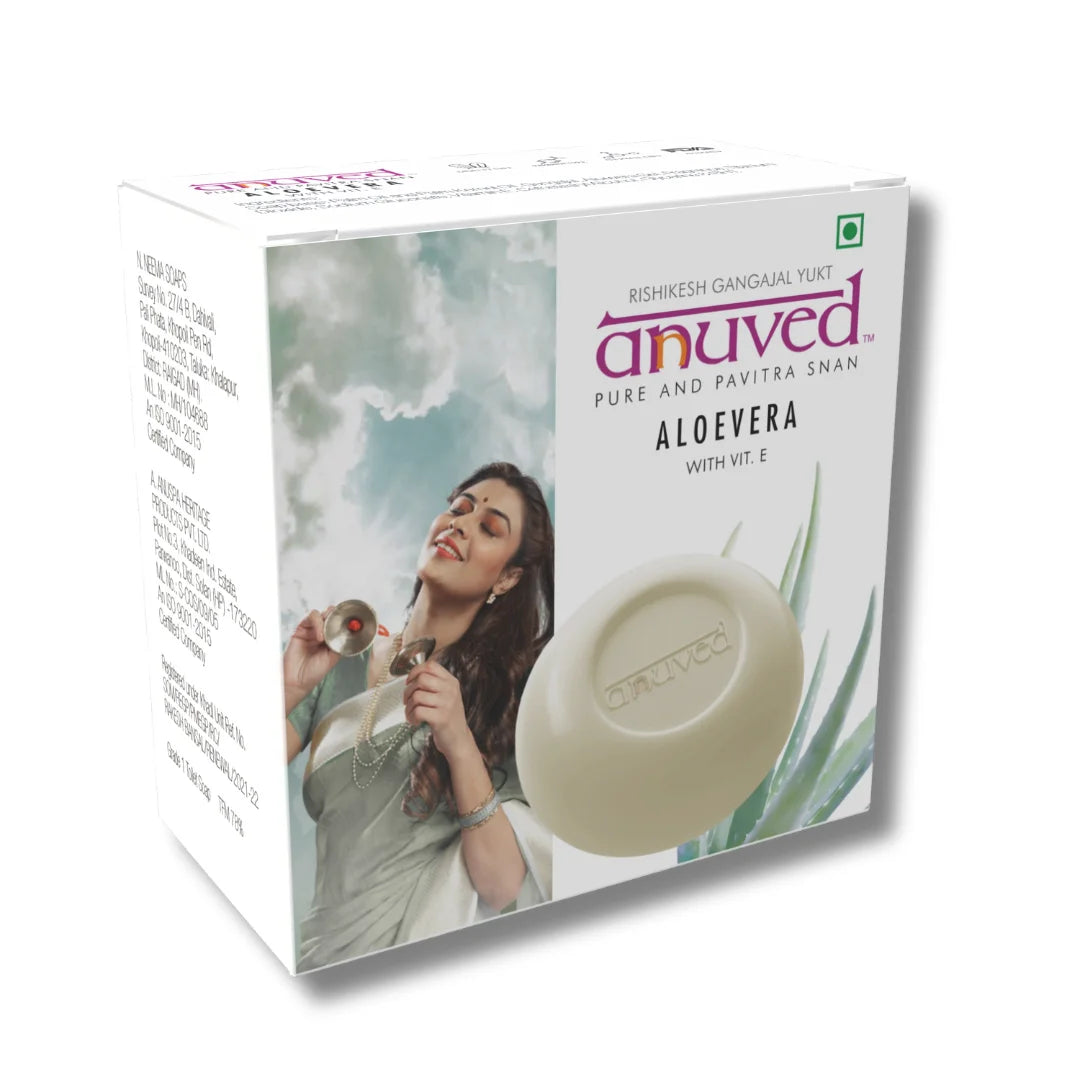Anuved Aloe Vera Soap with Vitamin E Soap - 125g