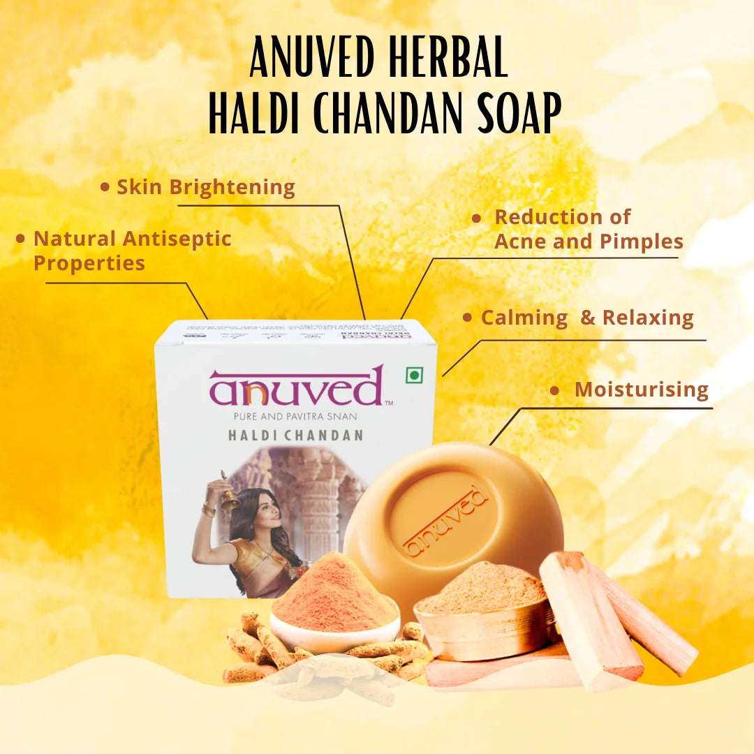 Anuved Haldi Chandan Soap - 125g - Pack of 1