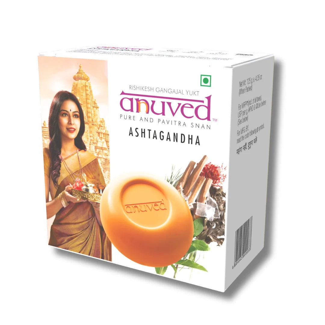 Anuved Ashtagandha Soap - 125g - Pack of 1