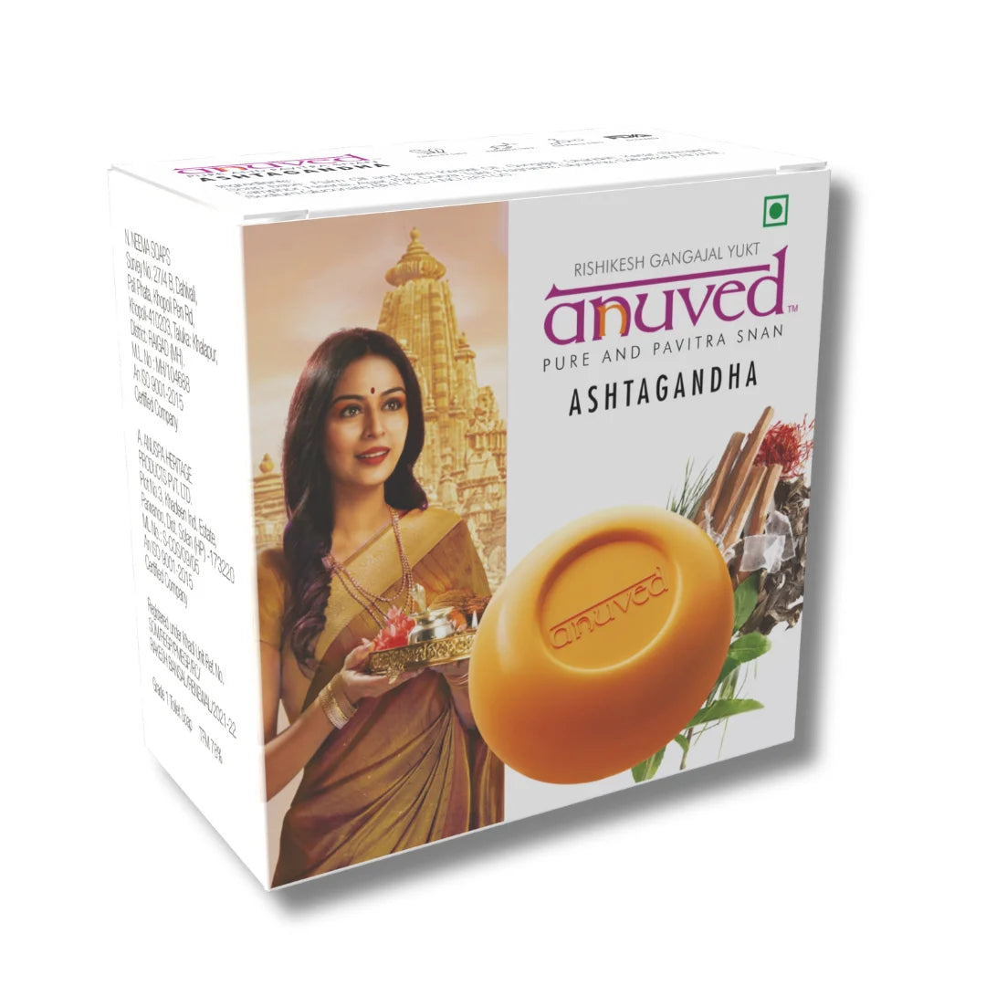 Anuved Ashtagandha Soap - 125g - Pack of 1