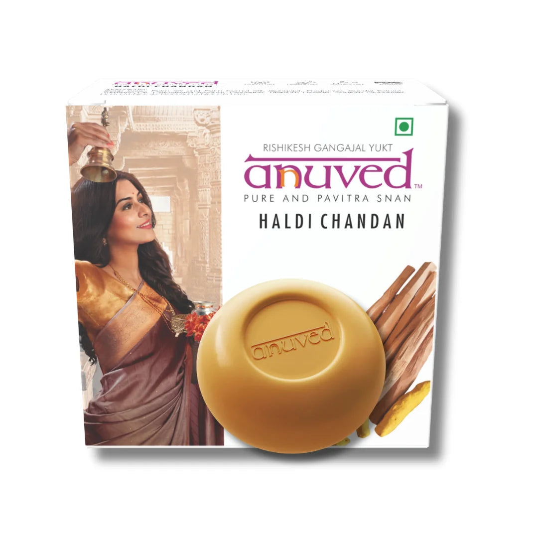 Anuved Haldi Chandan Soap - 125g - Pack of 1