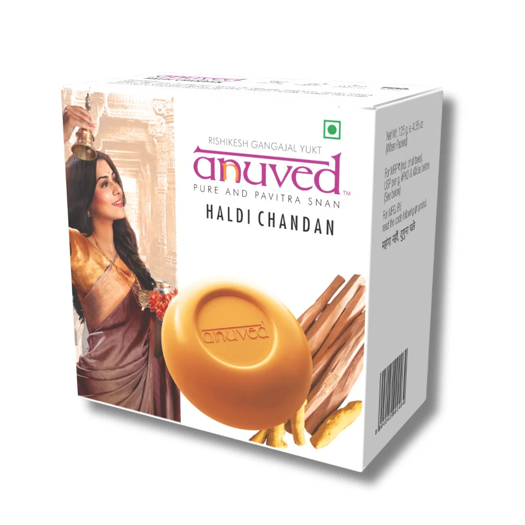 Anuved Haldi Chandan Soap - 125g - Pack of 1