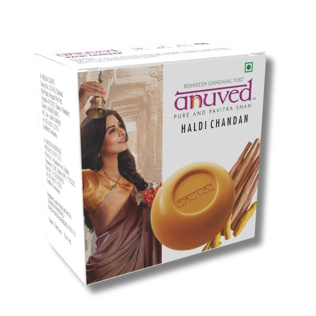 Anuved Haldi Chandan Soap - 125g - Pack of 1