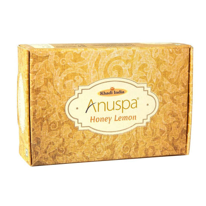 Anuspa Khadi Handcrafted Herbal Honey Lemon Bathing Bar soothes the skin 125gms