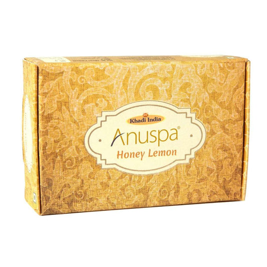 Anuspa Khadi Handcrafted Herbal Honey Lemon Bathing Bar soothes the skin 125gms