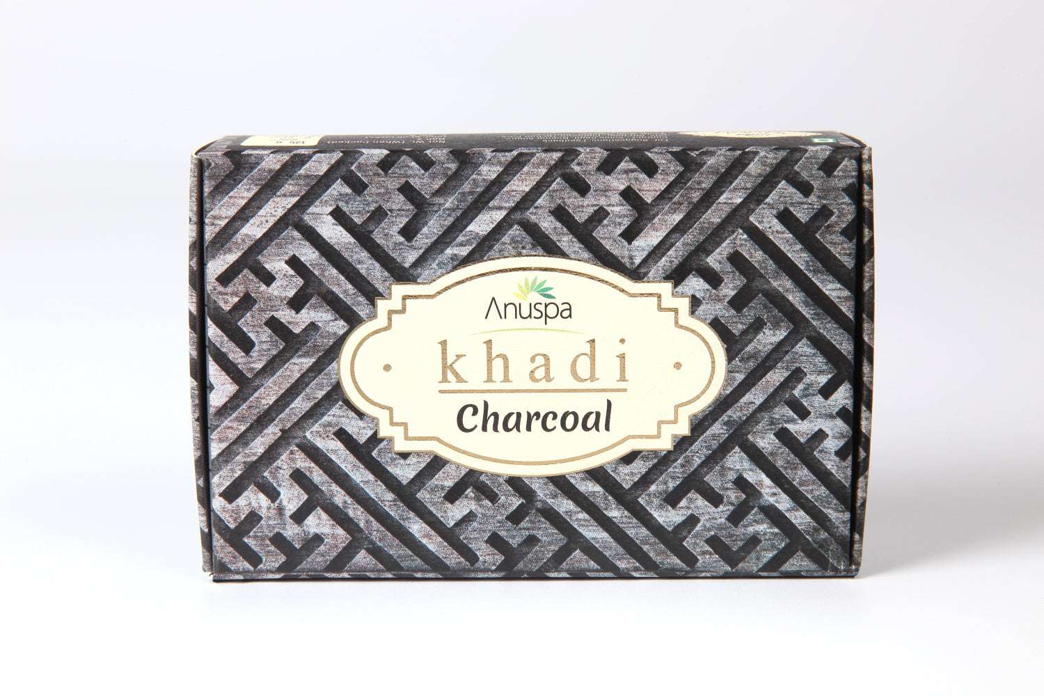 Anuspa Khadi Handcrafted Herbal Charcoal Soap for smoother & brighter look 125gms (Pack of 6)
