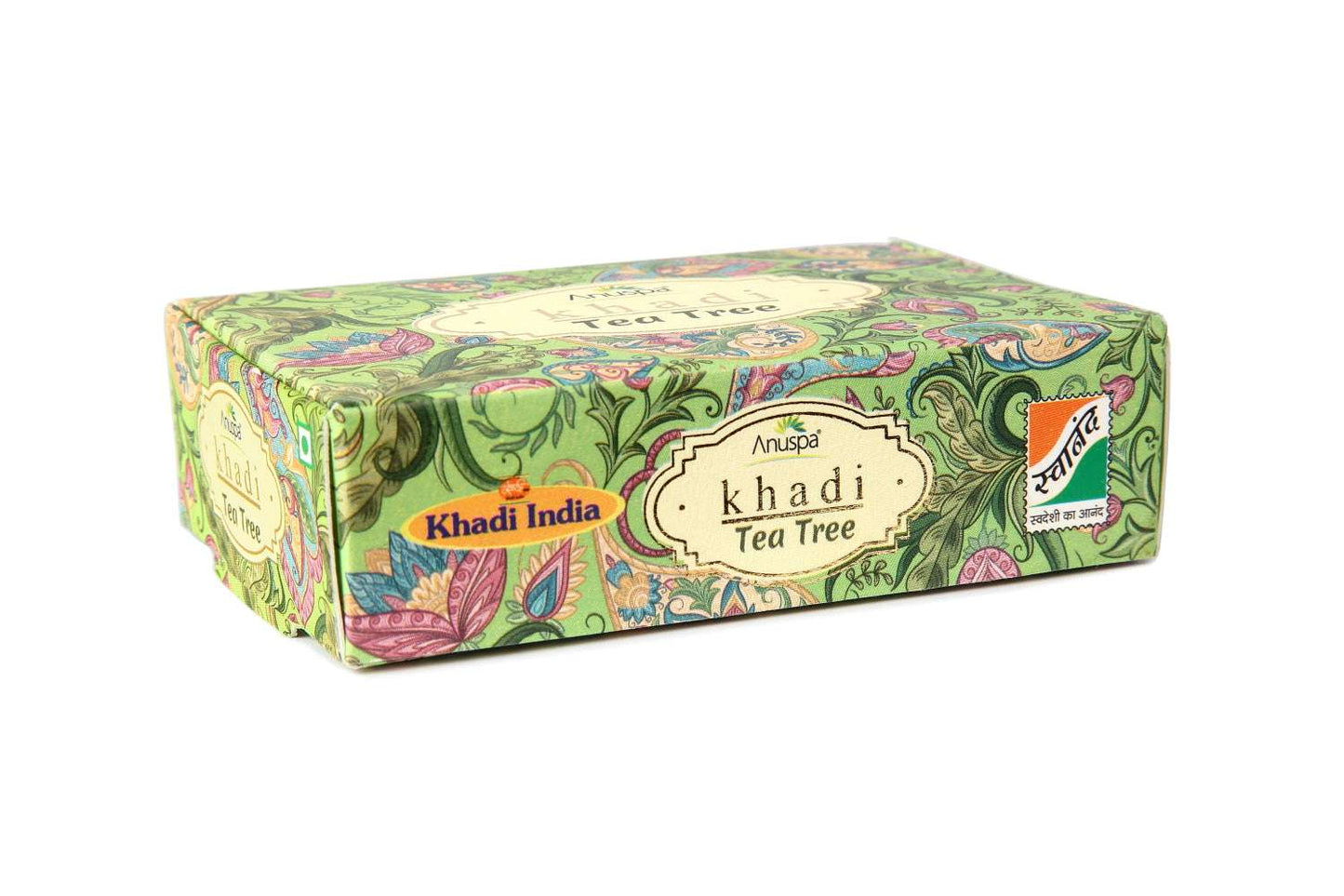 Anuspa Khadi Handcrafted Herbal Tea Tree Bathing Bar purifies the skin 125gms each (Pack of 6)
