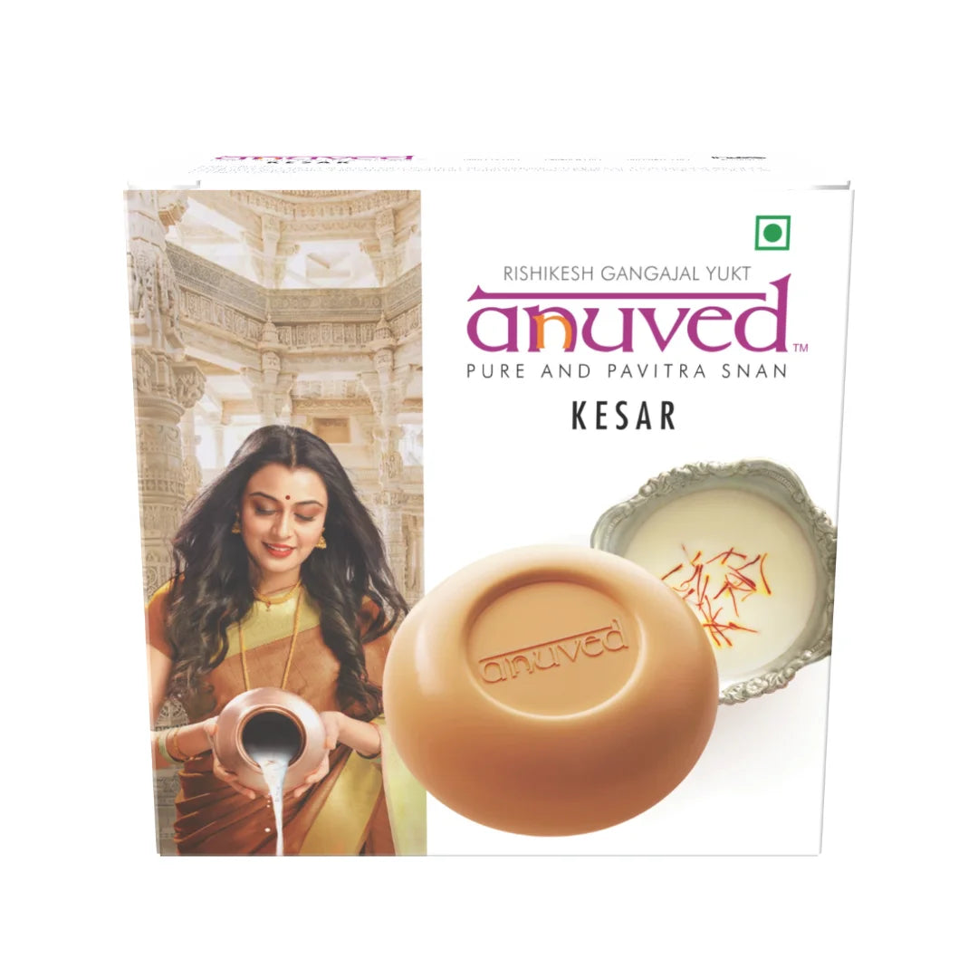 Anuved Dugdha Kesar [Saffron] Soap - 125g - Pack of 1