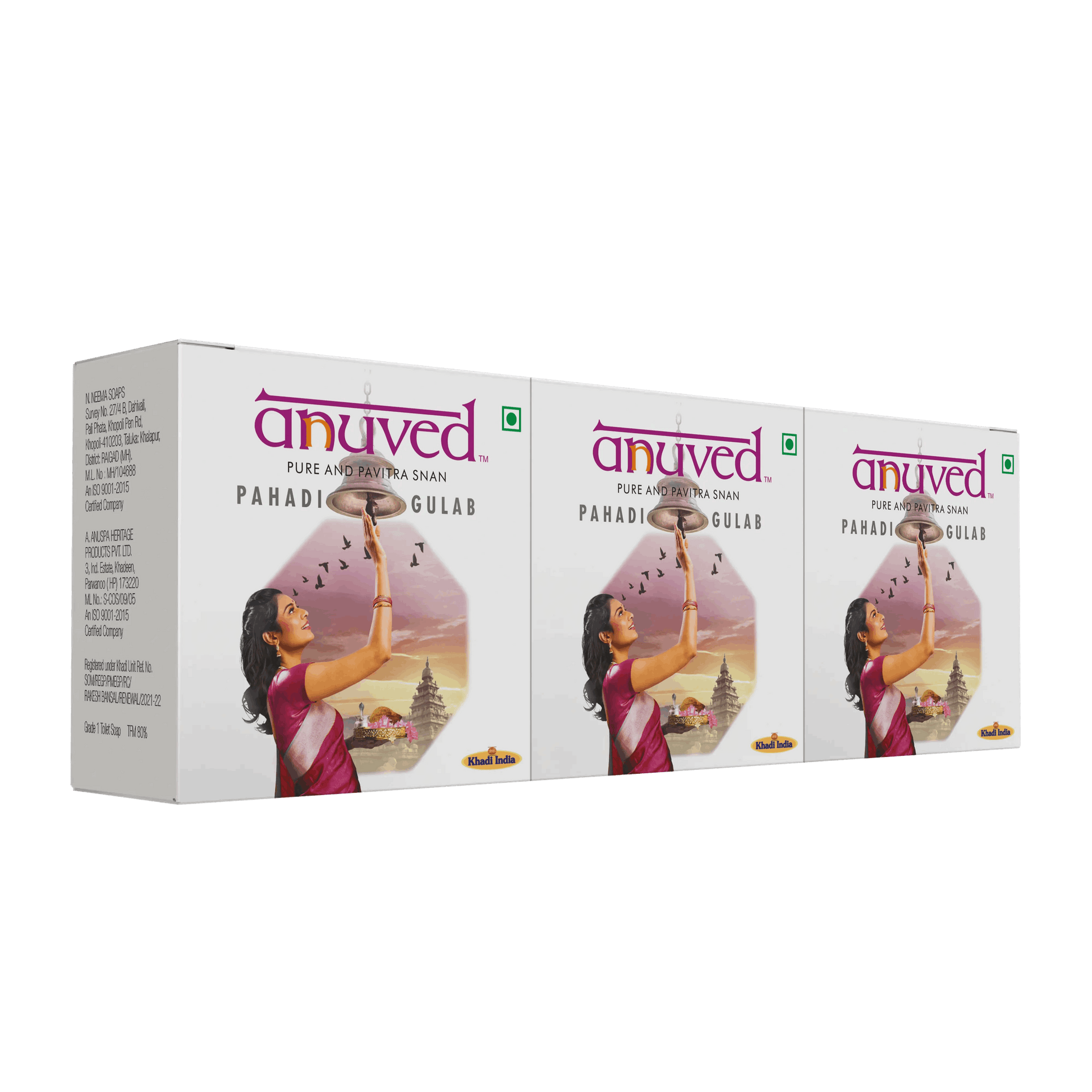Anuved Pahadi Gulab [Rose] Soap - 125g