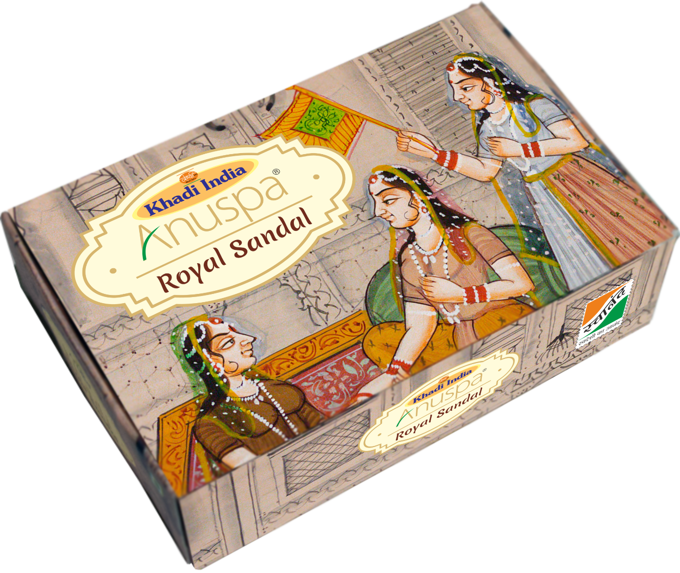 Anuspa Khadi Handcrafted Herbal Royal Sandal Soap soothes the skin 125gms