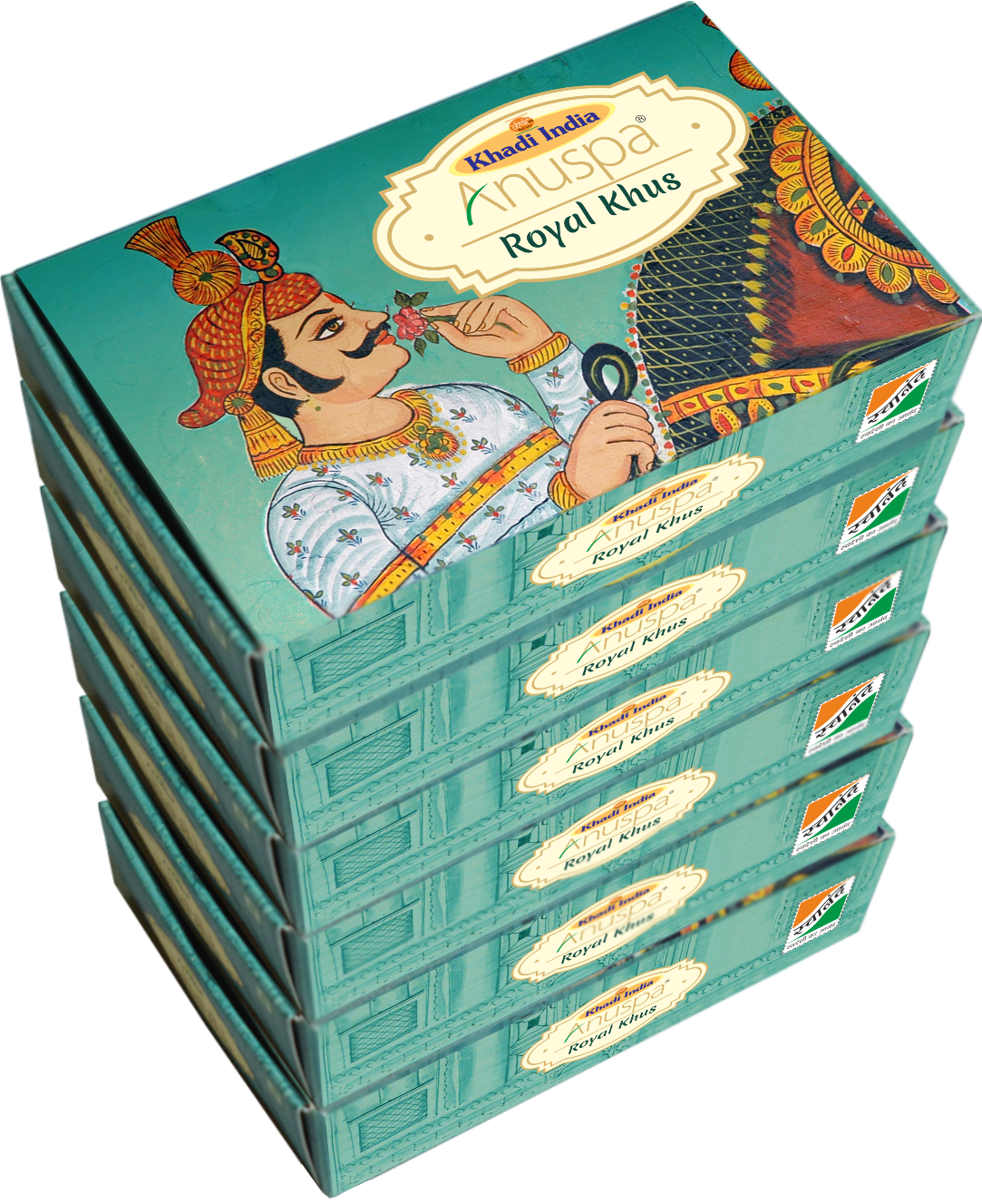 Anuspa Khadi Royal Khus Soap | Made with Pure Khus (Vetiver) Oil | Woody, Earthy & Spicy Fragrance |Cooling & Soothing| Gentle Daily Cleansing | Suitable for All Skin Types especially Oily and Acne Prone skin
