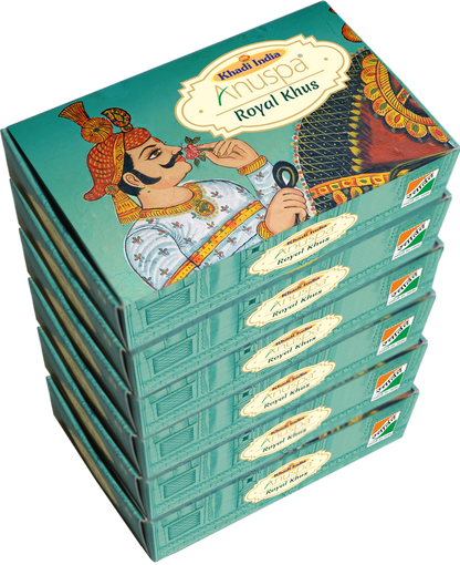Anuspa Khadi Royal Khus Soap | Made with Pure Khus (Vetiver) Oil | Woody, Earthy & Spicy Fragrance | Premium Herbal Bathing Bar | Cooling & Soothing| Gentle Daily Cleansing | Suitable for All Skin Types especially Oily and Acne Prone skin