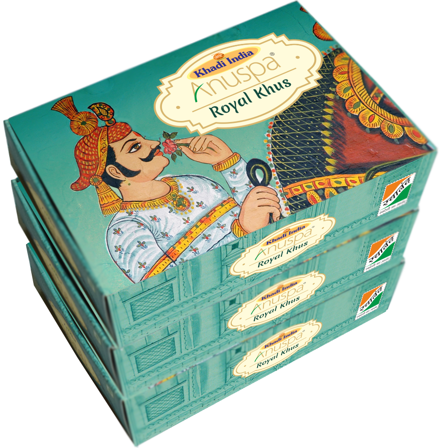 Anuspa Khadi Royal Khus Soap | Made with Pure Khus (Vetiver) Oil | Woody, Earthy & Spicy Fragrance |Cooling & Soothing| Gentle Daily Cleansing | Suitable for All Skin Types especially Oily and Acne Prone skin