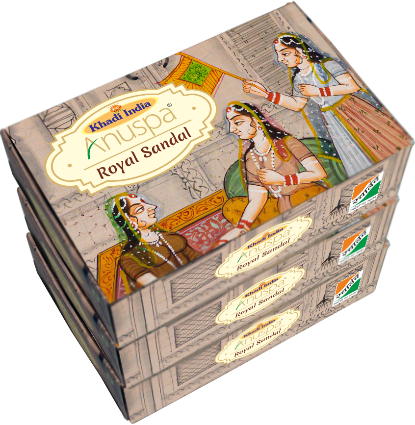 Anuspa Khadi Handcrafted Herbal Royal Sandal Soap soothes the skin 125gms
