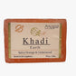 Anuspa Handcrafted Herbal Khadi Earth Spicy Orange & Cedar Wood Bathing Bar restores skin suppleness 125gms