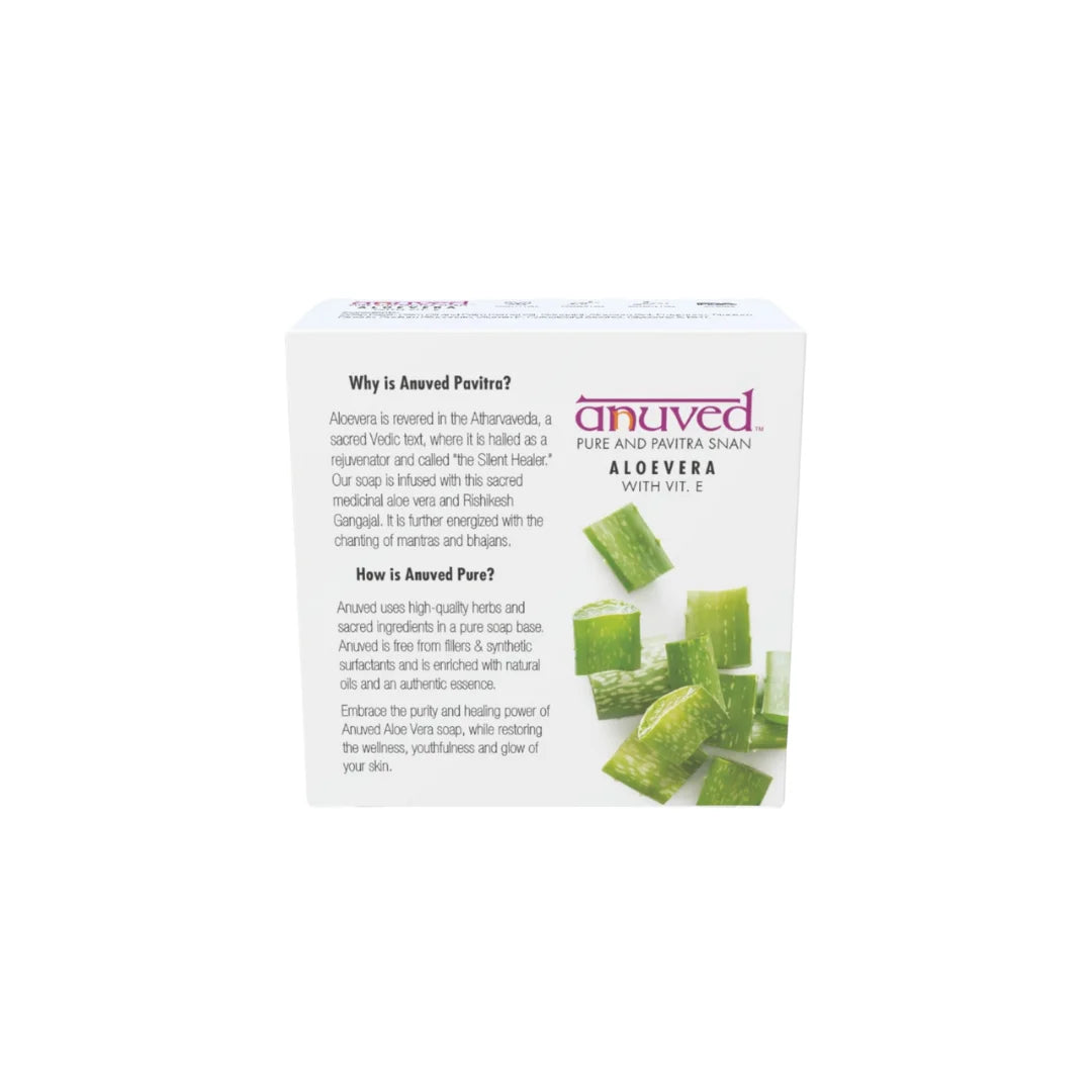 Anuved Aloe Vera Soap with Vitamin E Soap - 125g - Pack of 1