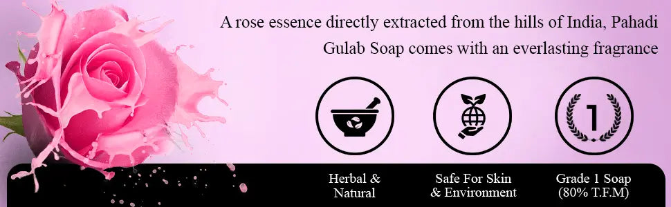Anuved Pahadi Gulab [Rose] Soap - 125g each